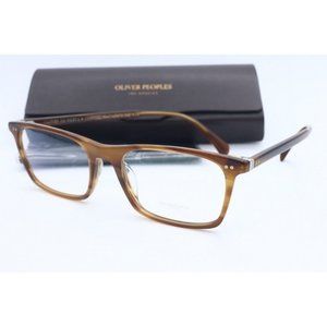Oliver Peoples Teril OV5385U 1011 Brown Rectangle Eyeglasses Clear Lenses 56mm